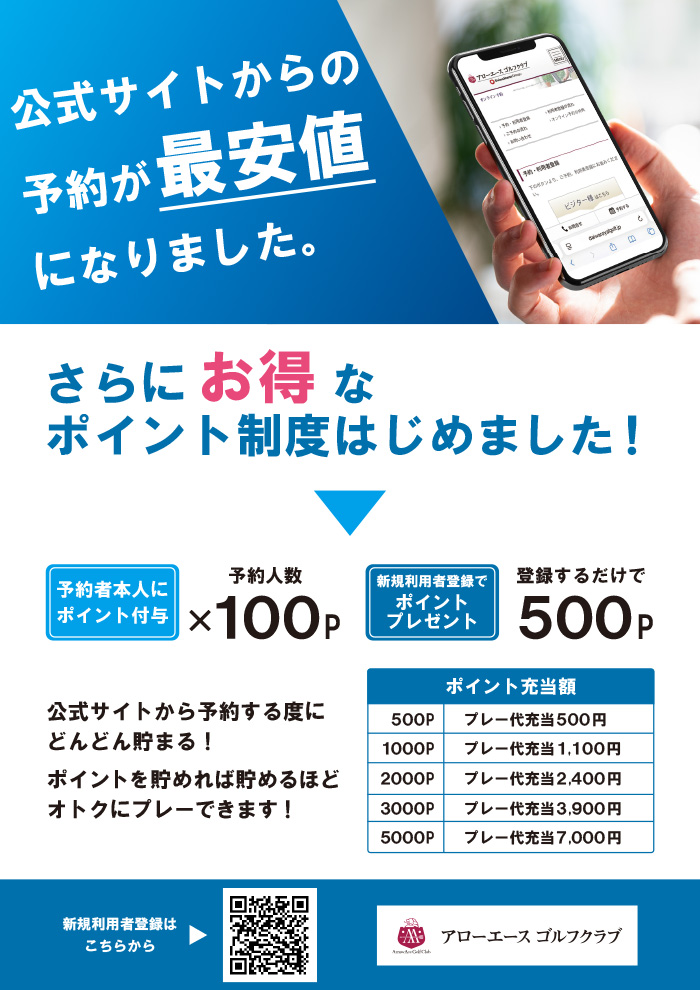 予約システムポイントサービス開始のご案内
