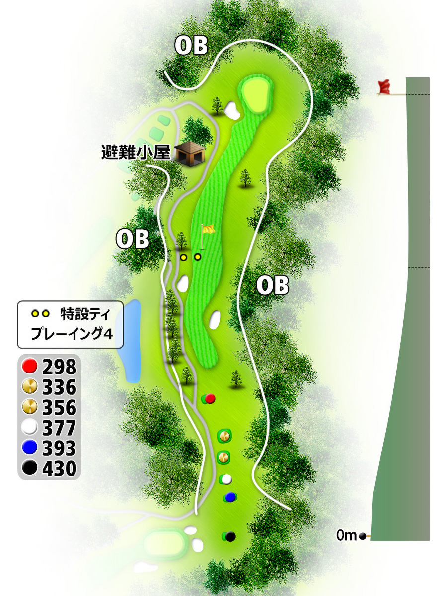 コムウッドゴルフクラブINコースHOLE11のコースレイアウト