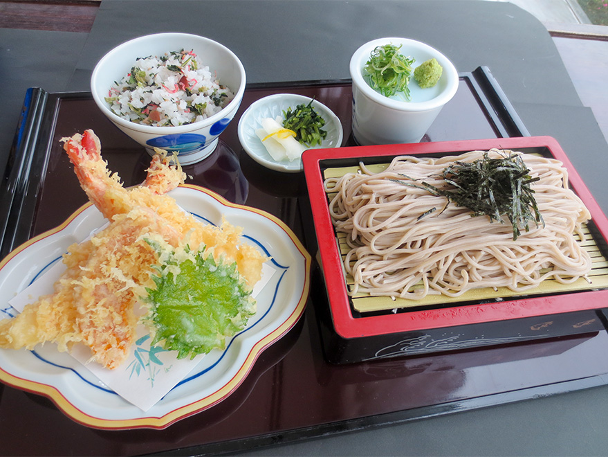 天ざる蕎麦又は細うどん
