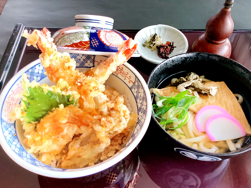 天丼と小うどん