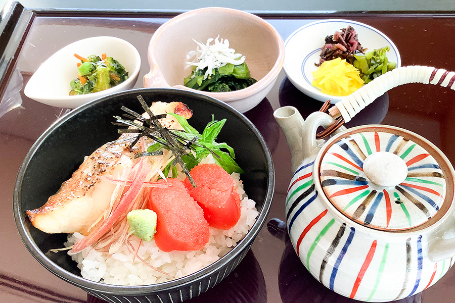 白身魚と明太子のだし茶漬け