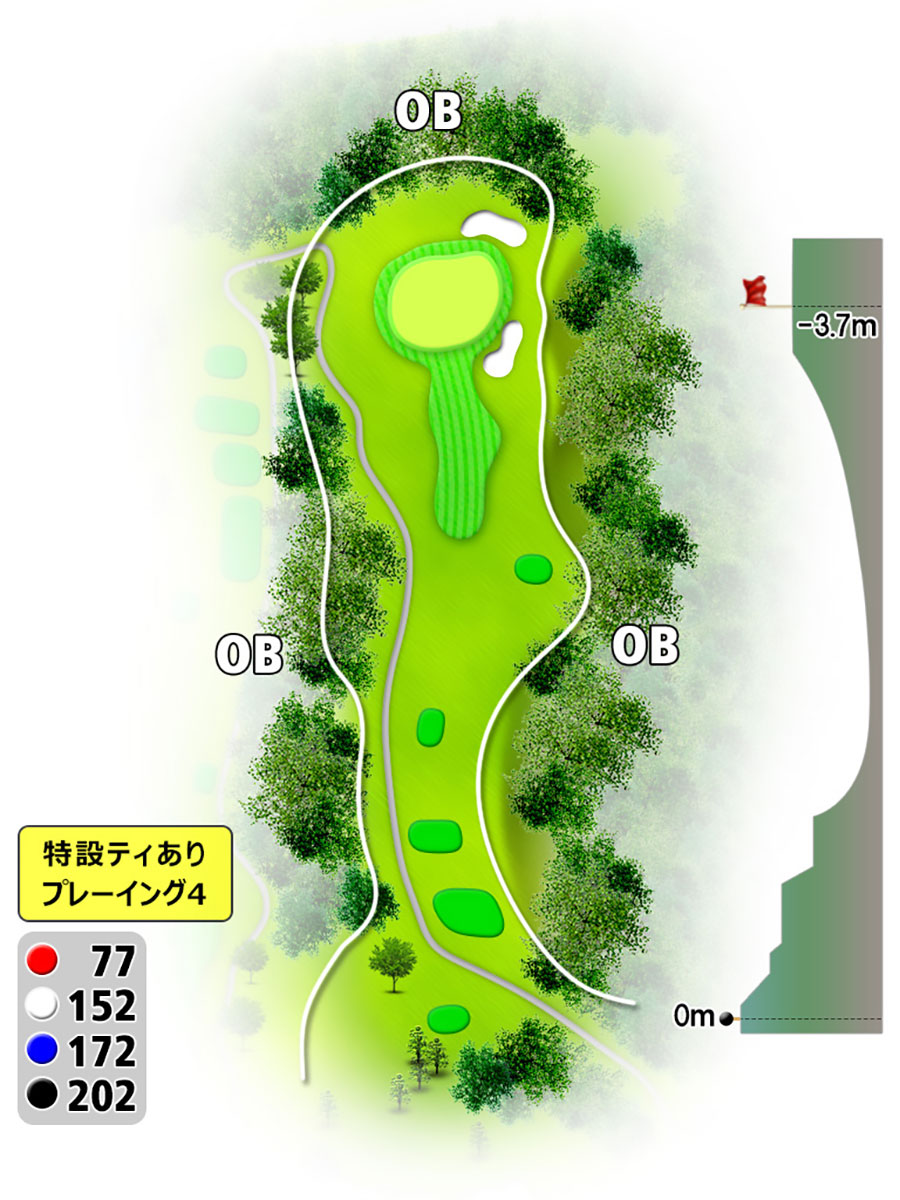 シプレカントリークラブINコースHOLE17のコースレイアウト