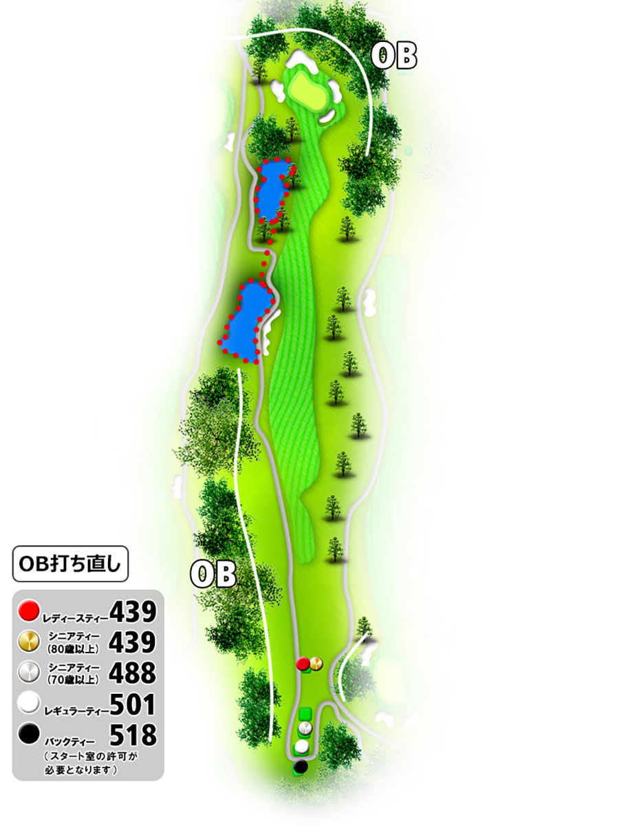 伊勢志摩カントリークラブINコースHOLE18のコースレイアウト