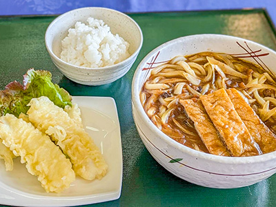 カレーうどん(イカ天・ご飯付)