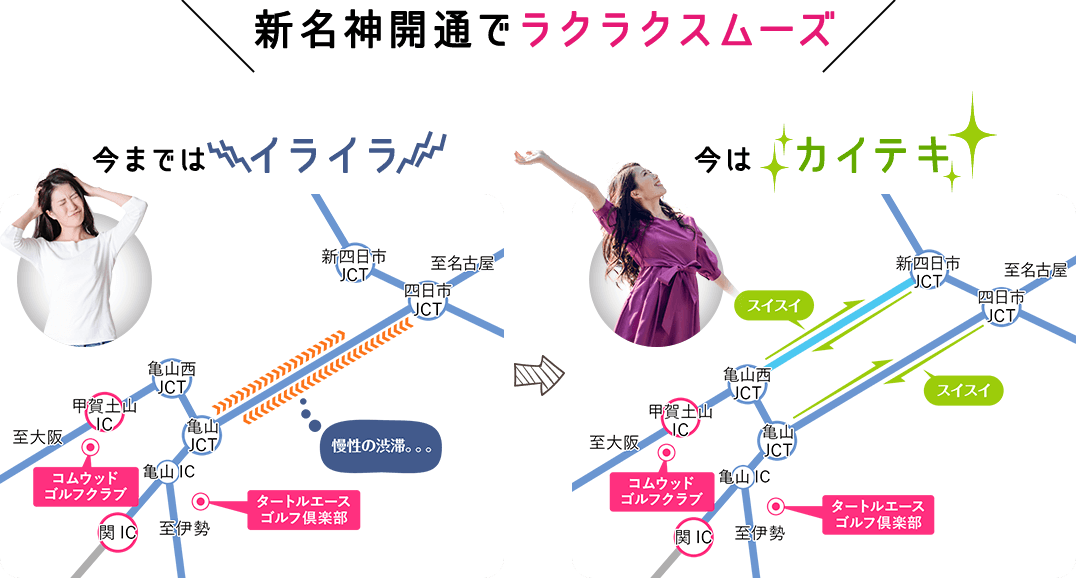 新名神開通でラクラクスムーズ