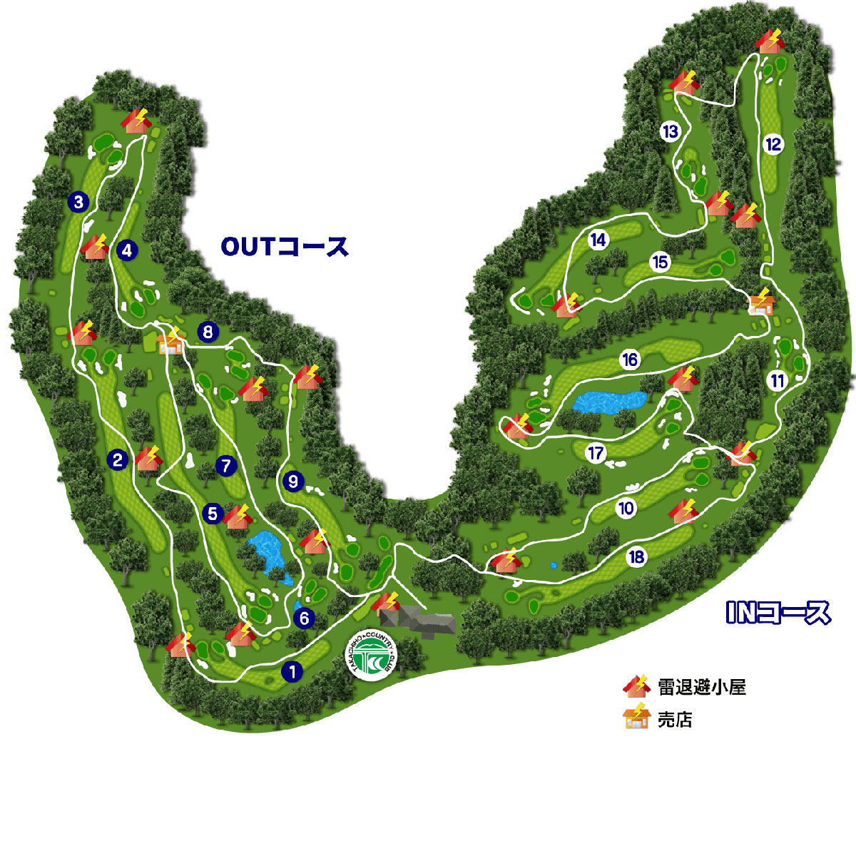 鹿児島でゴルフなら自然を満喫できるゴルフ場｜高千穂カントリー倶楽部 コースレイアウト