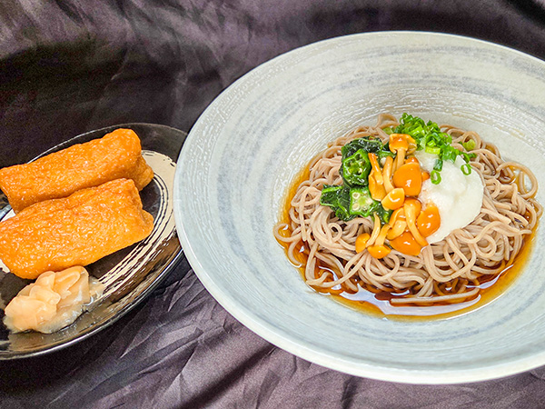 ぶっかけうどんまたはそばセット