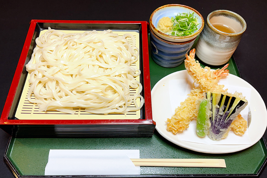 天ぷらざるうどん