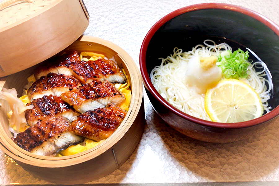 鰻わっぱ飯と冷やし小うどん